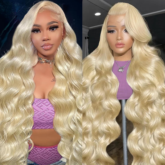 Trilumity 613 200 Density Blonde Body Wave Human Hair - 613 Blonde Hair Replacement Wig
