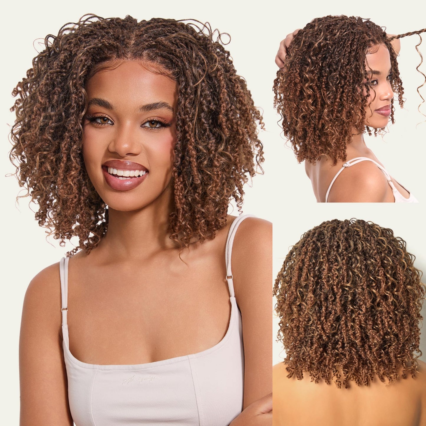 Trilumity 12'' Straight Synthetic Fiber - Brown Hair Replacement Wig