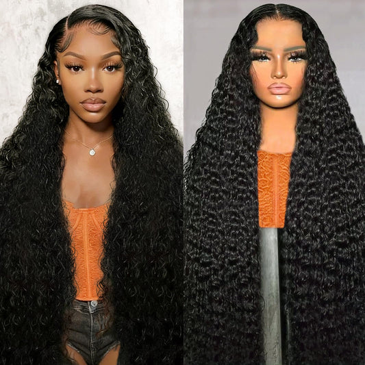 Trilumity 13X6 Hd Al For Deep Wave Human Hair - Natural Black Hair Replacement Wig