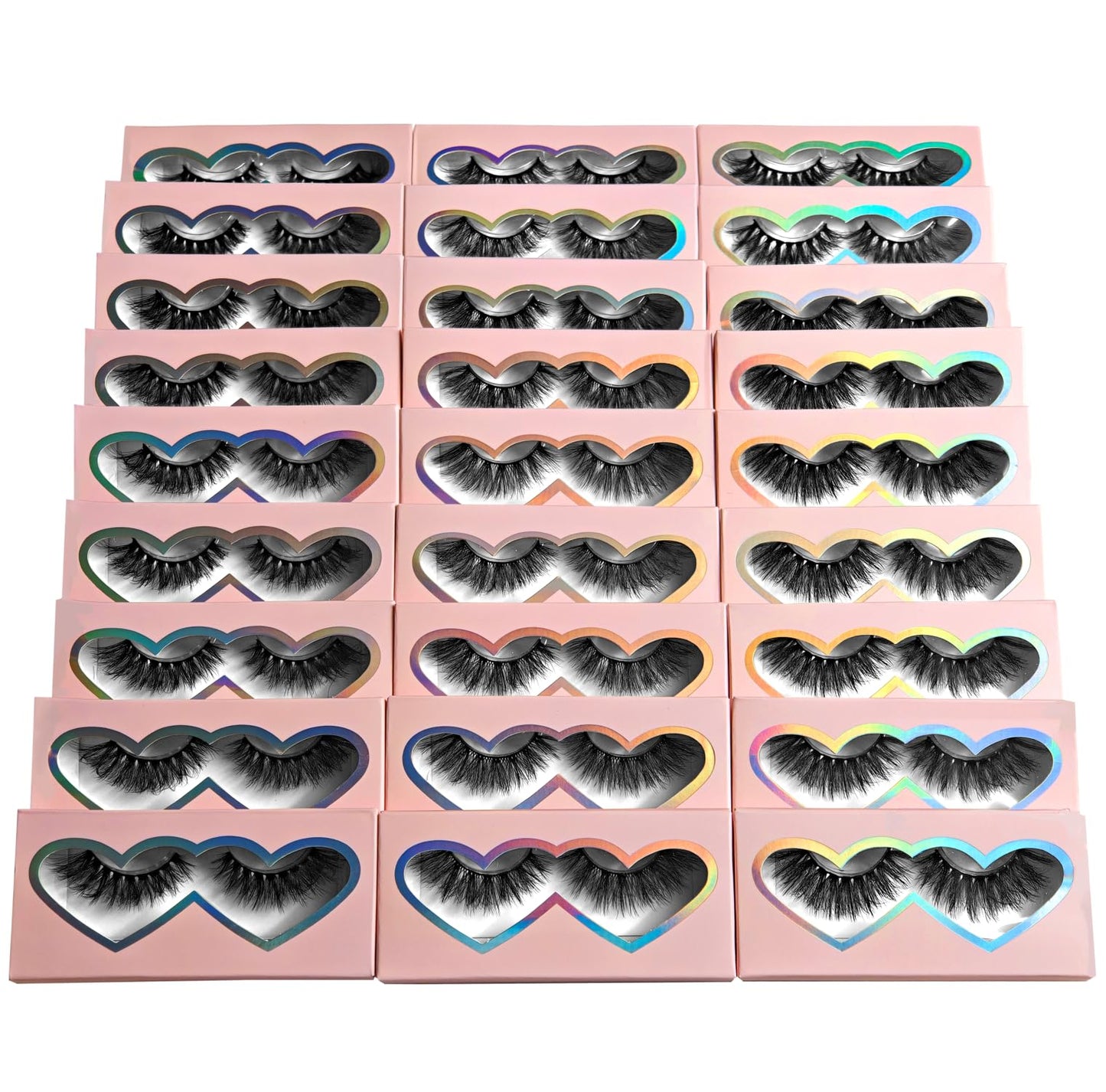 Trilumity Premium 3D5D 15 Includes 3 Wispy Reusable Faux Mink - Black False Lashes Set