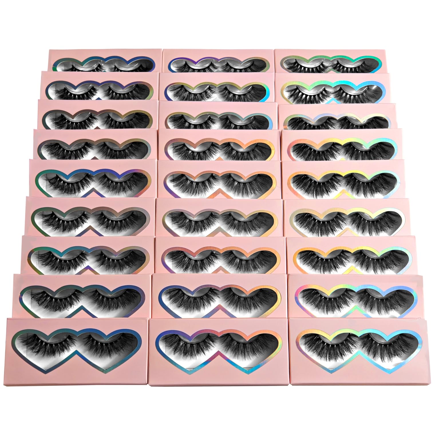 Trilumity Premium 3D5D 15 Includes 3 Wispy Reusable Faux Mink - Black False Lashes Set