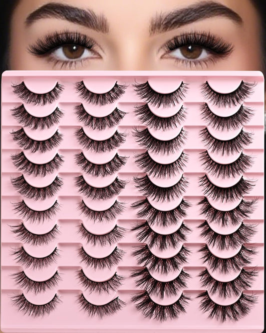 Trilumity 4 Styles Cat Cat Eye Faux Mink Fiber - Black False Lashes