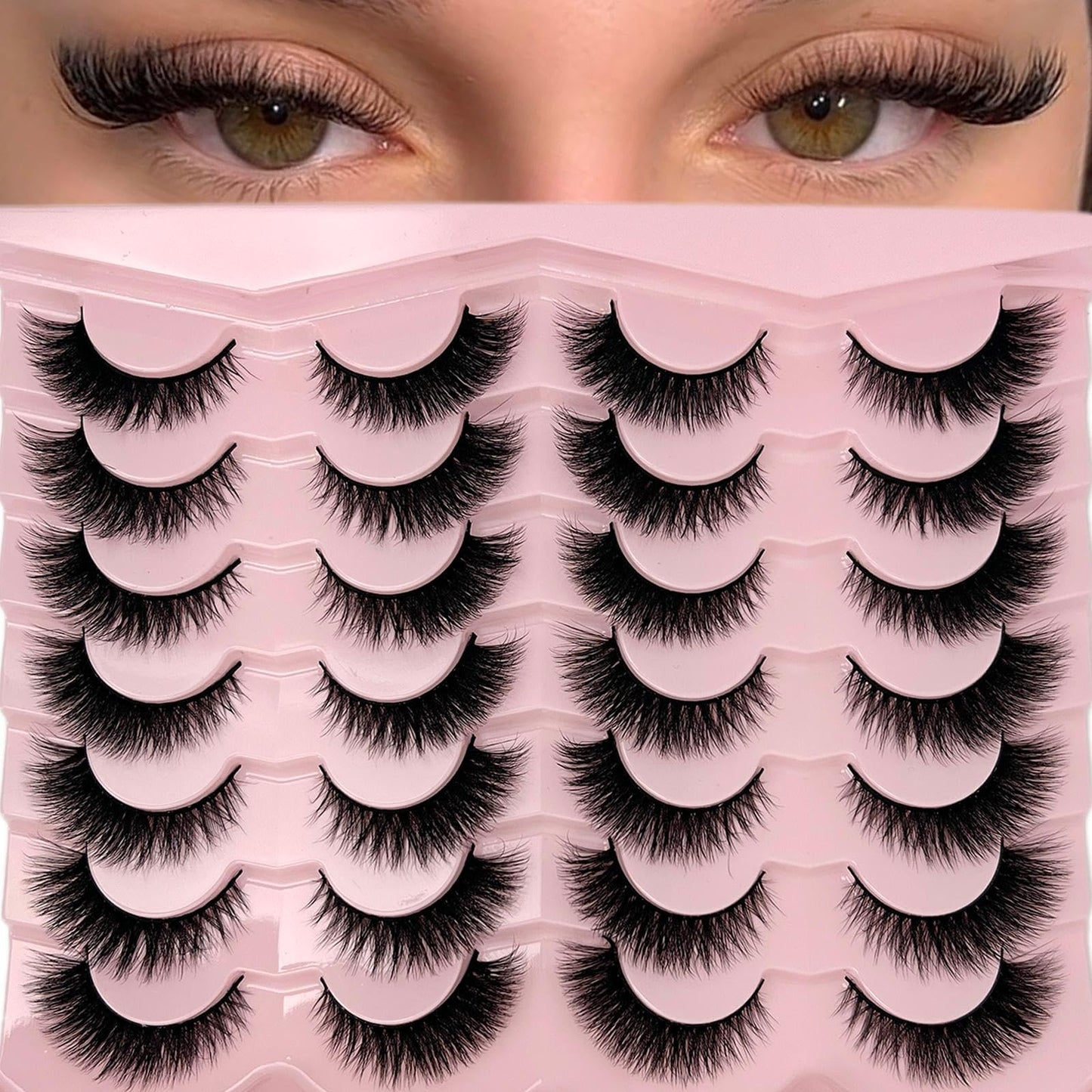 Trilumity Cat Eye Look Cat Eye Faux Mink - Black False Lashes