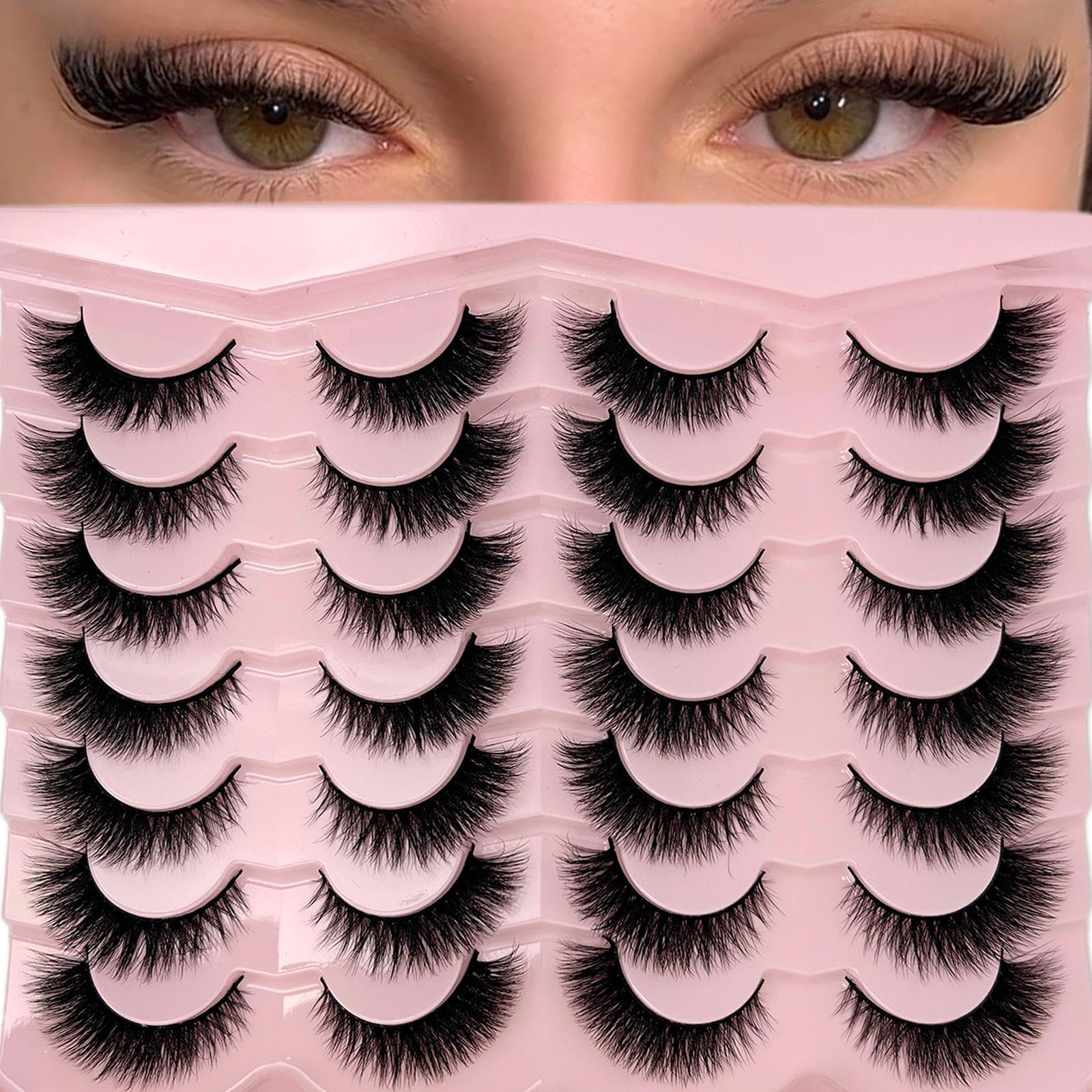 Trilumity Cat Eye Look Cat Eye Faux Mink - Black False Lashes