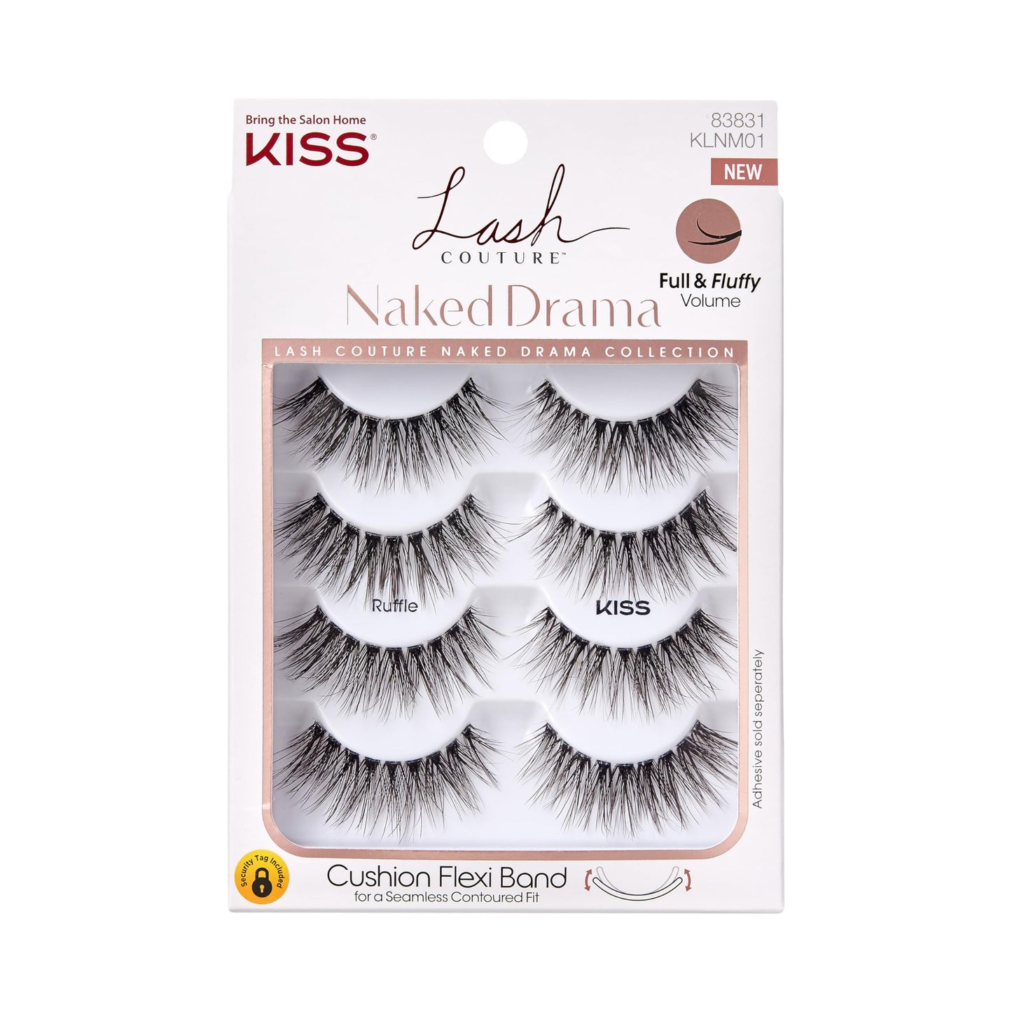 Trilumity Drama Wispy Cat Eye Faux Mink Fiber - Black False Lashes