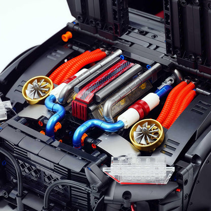 Trilumity Motorized Building Block Set: 1:8 Audi Rs6 Quattro Widebody Wagon | Matte Black Power | 4189+-Piece