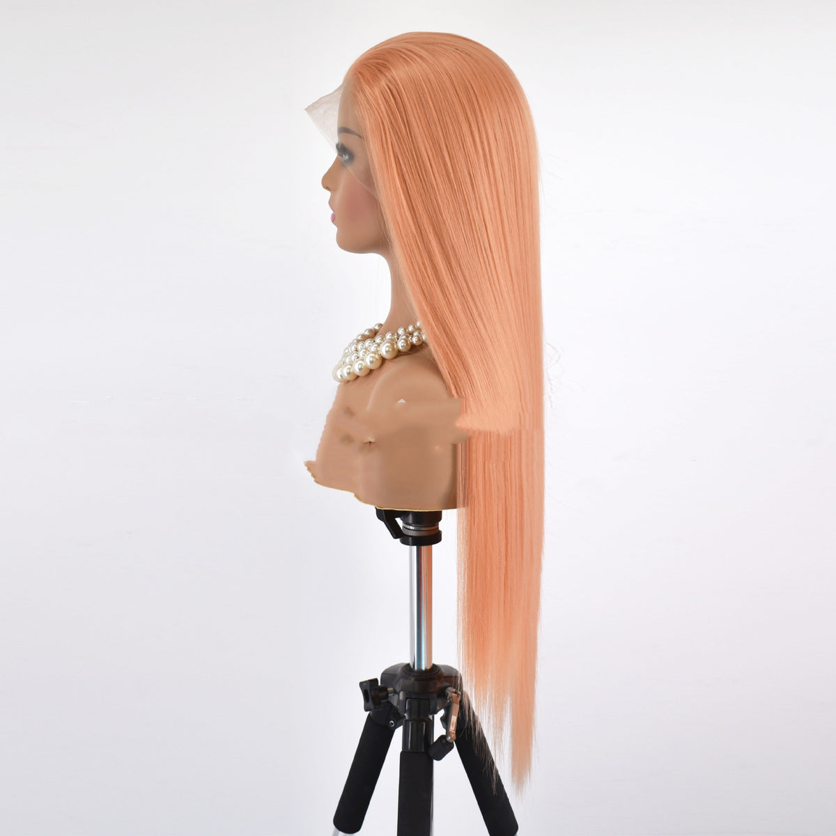 Trilumity Straight Lace Front Wig in Orange, back view