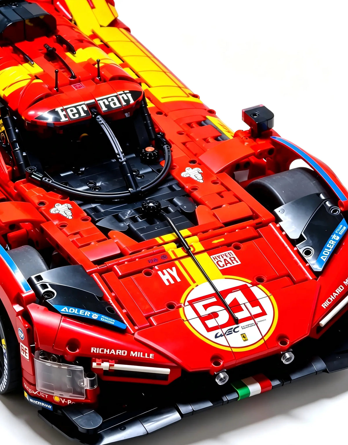 Trilumity MOC Building Block Set: 1:8 Ferrari 499P | 2025 Le Mans Endurance #51 Hypercar MOC (4749-Piece)