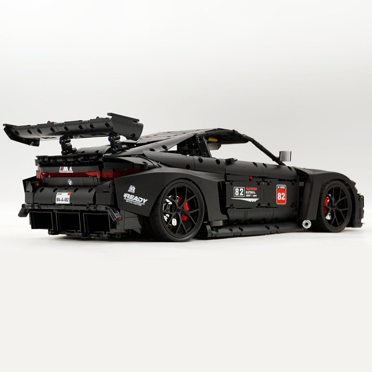 Trilumity Building Block Set: 1: 8 BMW M4 GT3 Building Set, Custom Barrel Matte Black Paint, The Ultimate Collectible (4556Piece)