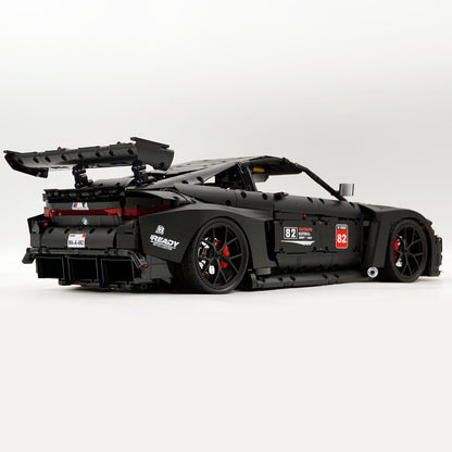 Trilumity Building Block Set: 1: 8 BMW M4 GT3 Building Set, Custom Barrel Matte Black Paint, The Ultimate Collectible (4556Piece)