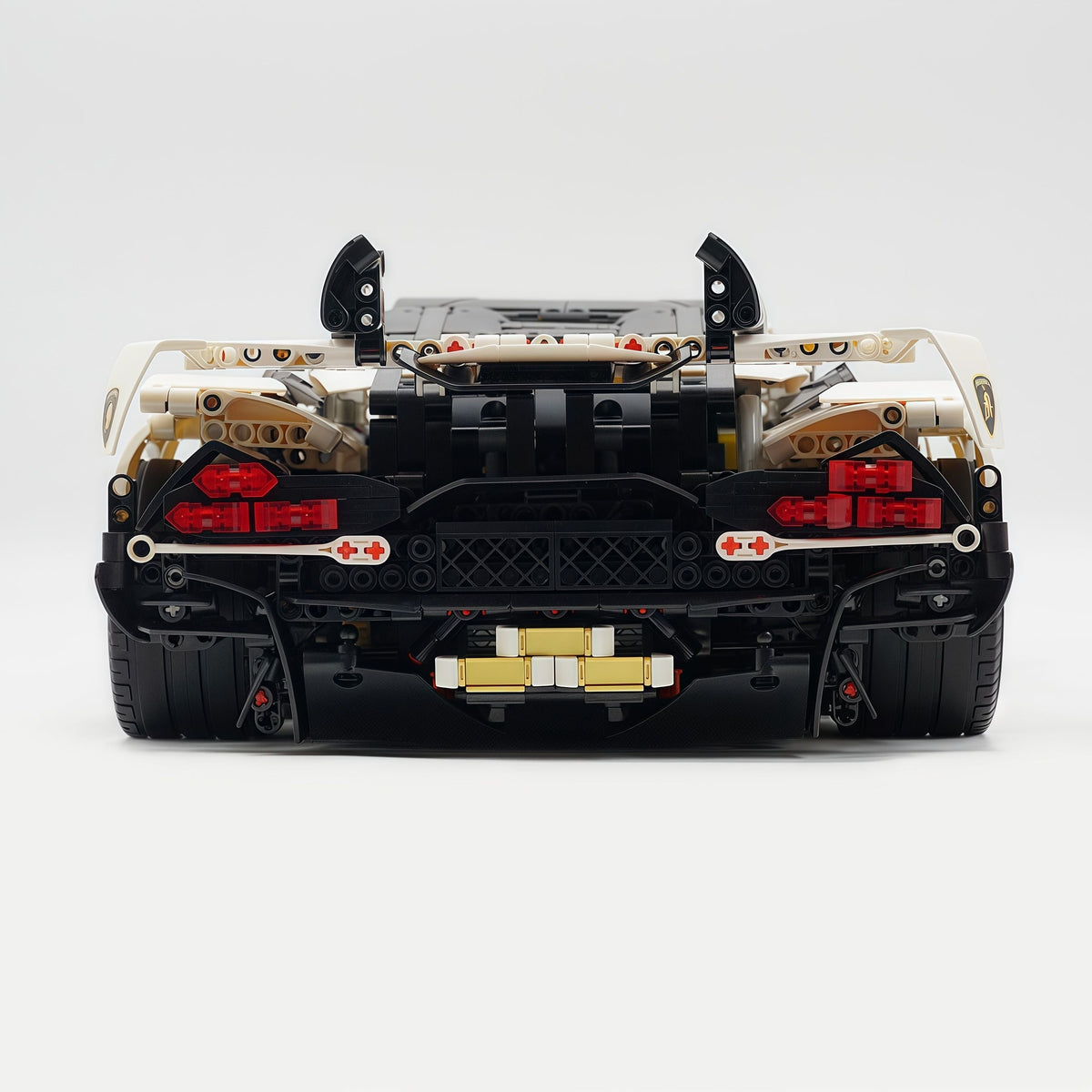 Trilumity Building Block Set: 1: 8 Sant'Agata V12 Farewell, White Goddess Version, Motorized Convertible Switch Mode, Full Vehicle Motorization