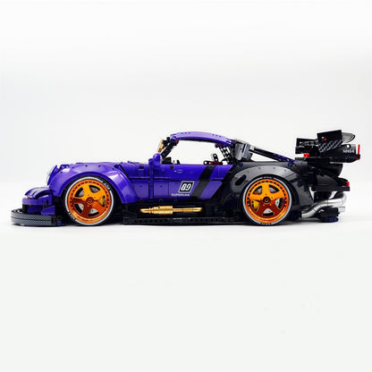 Trilumity Motorized Building Block Set: The Ultimate Widebody Porsche 964 RWB, Widebody German Coupe (3950-Piece)