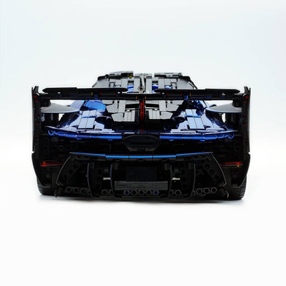 Trilumity Motorized Building Block Set: 1: 8 Woking Hypercar Track Focus, Aerodynamic Brilliance, Mirror Customized Edition (3862-Piece)