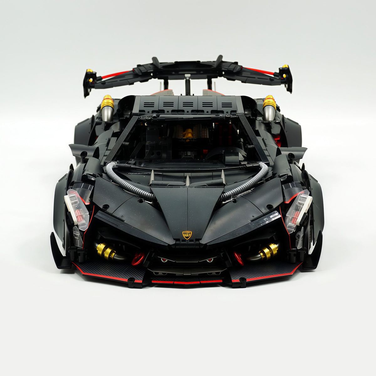 Trilumity Motorized Building Block Set: 1:8 Lamborghini Veneno Limited Edition Obsidian V12 Supercar | 64cm | Remote Controlled | 3809-Piece