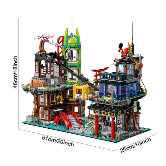 MOC Building Block Set: MOC Ninjago City Markets, Model 90050