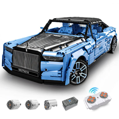 Trilumity Rolls-Royce Boat Tail with Rear Wine Cabinet, Removable Convertible Top Building Block Set, 1:8 Scale, Remote Control, 2,903-Piece