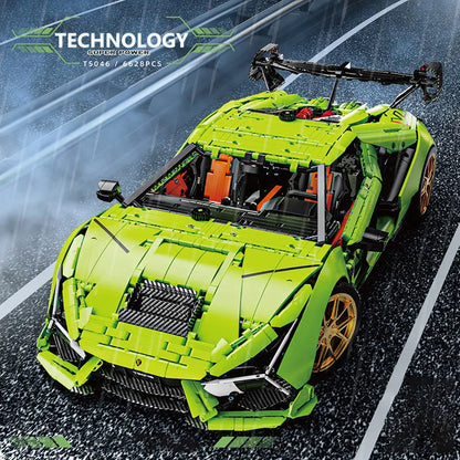 TiaGole MOC Motorized Building Block Set: Lambo Aventador SVJ Supercar, Model T5046
