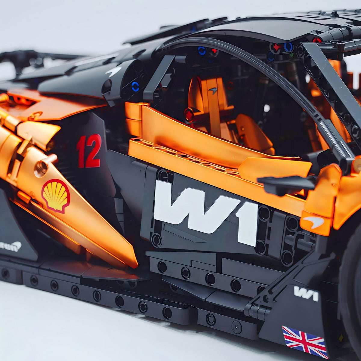 Trilumity Motorized Building Block Set: 1:8 The Ultimate British Woking Hypercar | Orange-Gold Custom Edition | Shipped in Original Gift Box