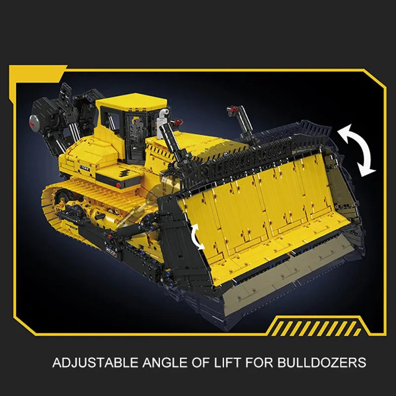 Mould King MOC Motorized Building Block Set: Liebherr PR766 Bulldozer, Model K17049