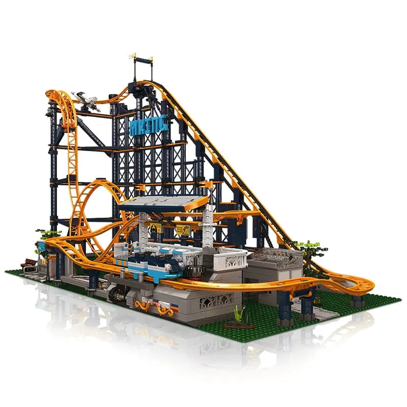 Mould King Building Block Set: Motorized Fairground Roller Coaster, Model K 11012