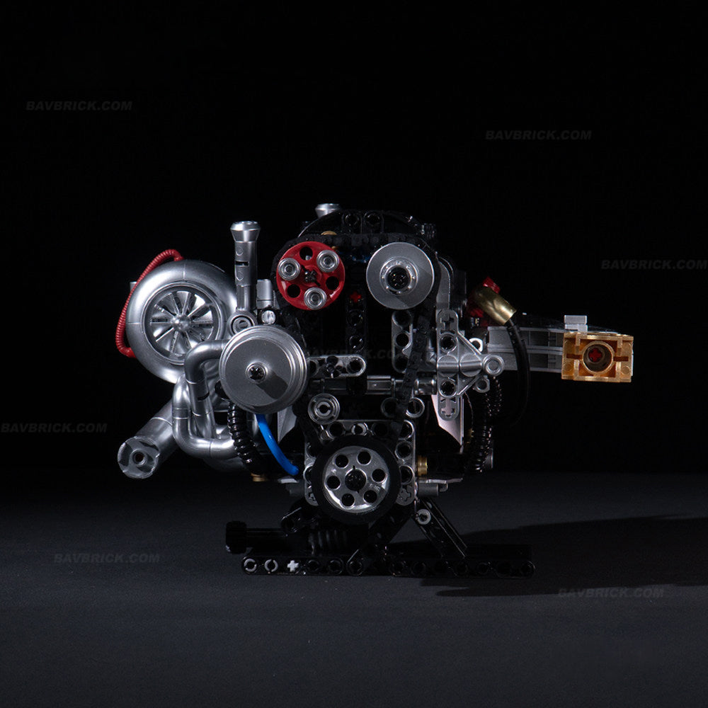 Trilumity Building Block Set: 2Jz-Gte Engine | Single Turbo Japanese Inline 6 Engine(974Piece)