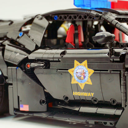 Trilumity Building Block Set: 1:8 American Muscle Police Car Pearlescent Black Limited Edition | The Ultimate RC Collector’s Item (3975-Piece)