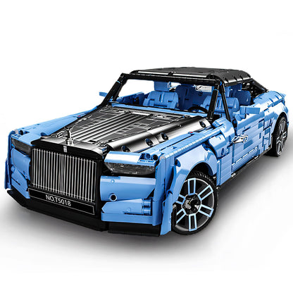 Trilumity Rolls-Royce Boat Tail with Rear Wine Cabinet, Removable Convertible Top Building Block Set, 1:8 Scale, Remote Control, 2,903-Piece
