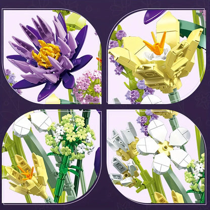 JieStar Building Block Set: Tropical Flower Bouquet, Model JJ9046