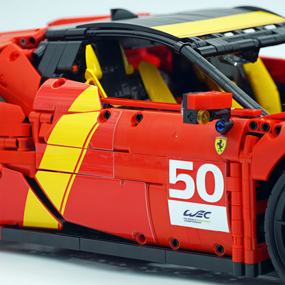 Trilumity Building Block Set: 1:8 Ferrari Sf90 Hypercar | Mechanical Linkage Version (3797-Piece)