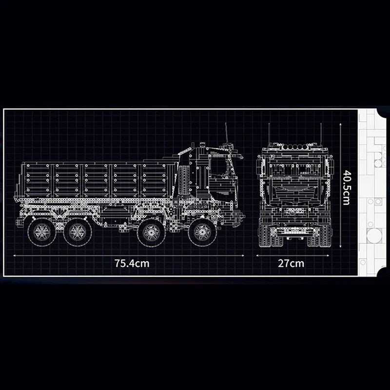 Trilumity The Pneumatic Dump Truck Building Block Set, Remote Control, 5,768-Piece