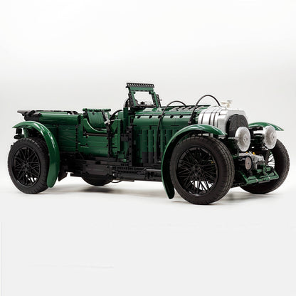 Trilumity Motorized Building Block Set: 1:8 Bentley Blower Junior | Vintage Aesthetic City Car Set (3918+-Piece)