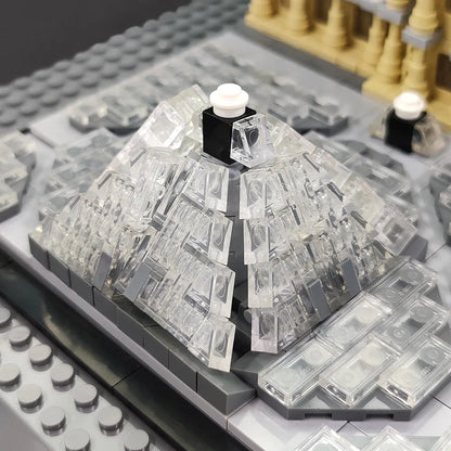Wange MOC Building Block Set: Paris The Louvre, Model 4213