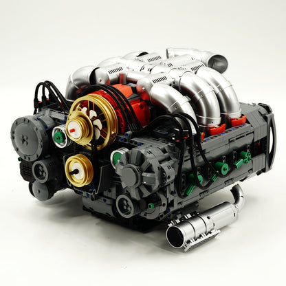 Trilumity Building Block Set: Motorised Flat 6 Engine (2376-Piece)