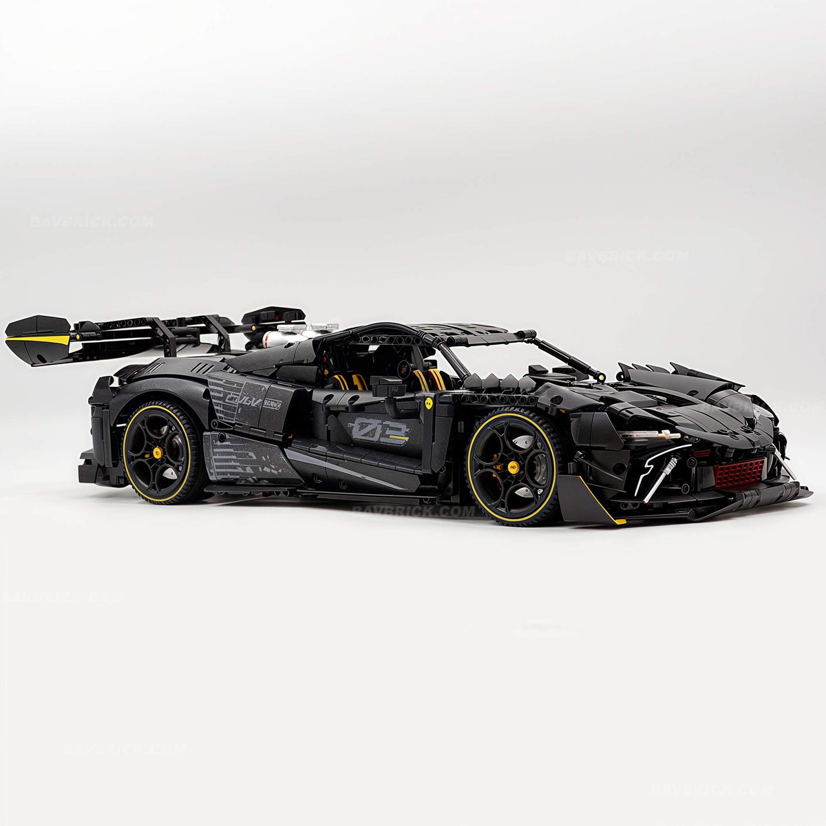 Trilumity Motorized Building Block Set: 1:8 The Ultimate Track-Built Ferrari 296 Supercar (3729-Piece)