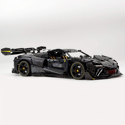 Trilumity Motorized Building Block Set: 1:8 The Ultimate Track-Built Ferrari 296 Supercar (3729-Piece)