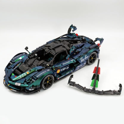 Trilumity Motorized Building Block Set: 1:8 The Ultimate Italian Hybrid Hypercar Evo | Chameleon Metallic Paint Italian Flagship (4058+-Piece)
