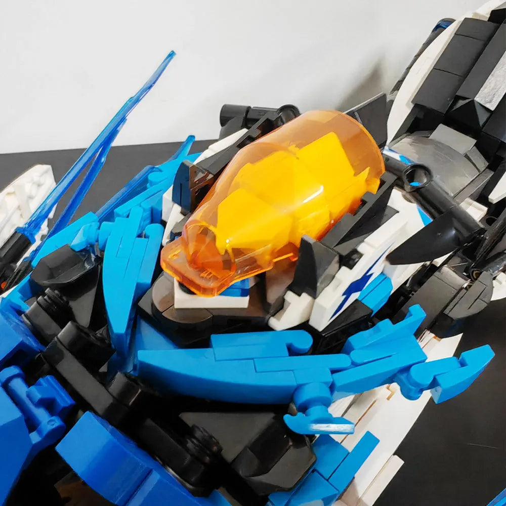 JieStar MOC Building Block Set: CYBERANGEL Concept Motorcycle, Model 58013