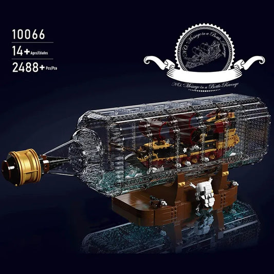 Mould King Building Block Set: Queen Anne's Revenge Drifting Bottle Ship, Model MK10066