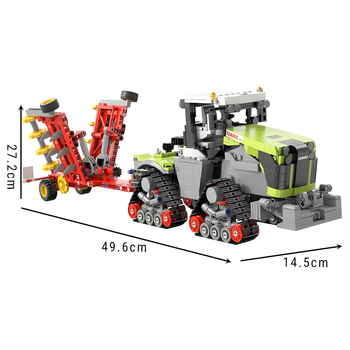 Trilumity Claas Xerion 5000 Tractor Building Block Set, 1:32 Scale, 1,335-Piece
