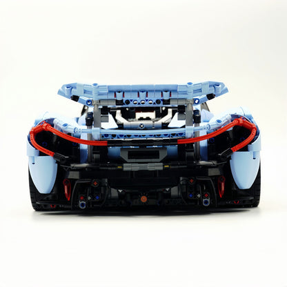 Trilumity Building Block Set: 1: 8 The Ultimate British Hybrid Hypercar | Gulf Blue Custom Edition(3893-Piece)