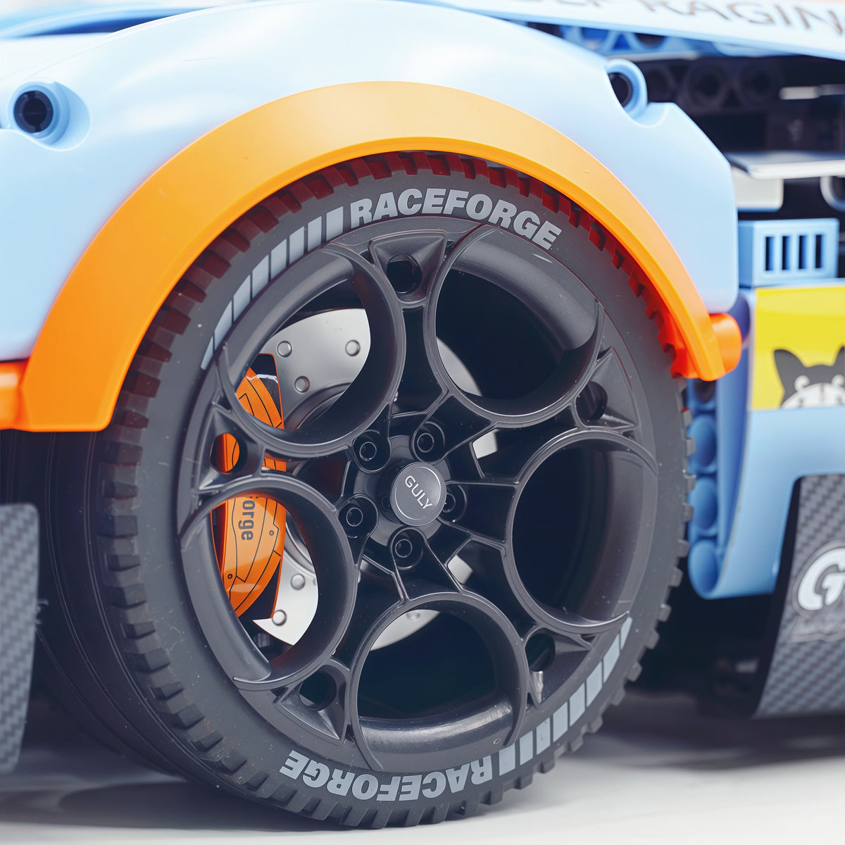 Trilumity Building Block Set: 1:8 Aston Martin Vulcan | Gulf Blue Custom Edition | 3794+-Piece