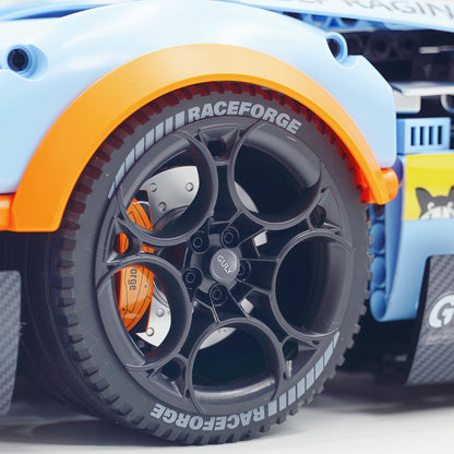 Trilumity Building Block Set: 1:8 Aston Martin Vulcan | Gulf Blue Custom Edition | 3794+-Piece