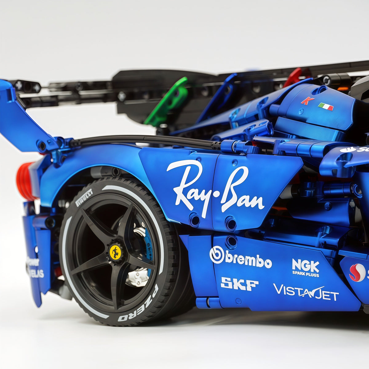 Trilumity Motorized Building Block Set: 1:8 The Ultimate Italian Hybrid Hypercar Evo | Matte Sapphire Blue Custom Edition (4058Piece)