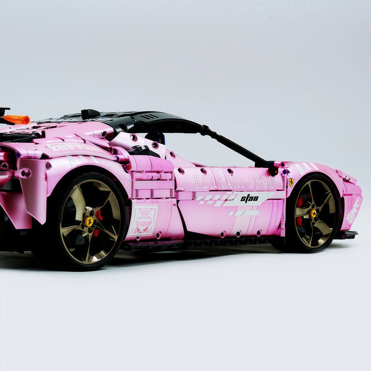 Trilumity Motorized Building Block Set: 1:8 Xx Track Hybrid Pink Plating Limited Color, The Ultimate Supercar, More Than 12 Features