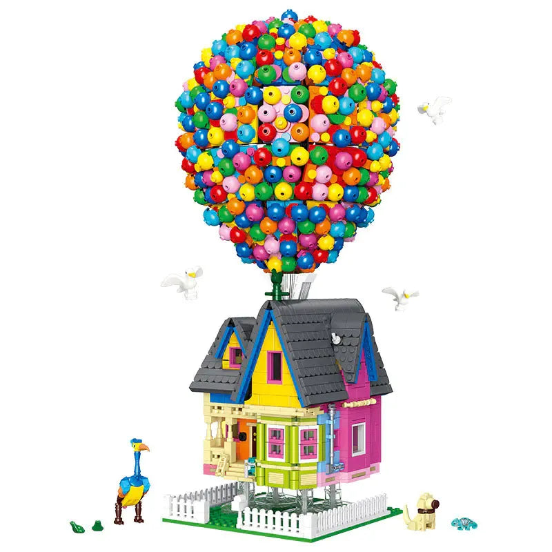 JieStar MOC Building Block Set: Balloon Up House, Model JJ9047