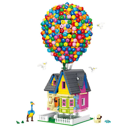 JieStar MOC Building Block Set: Balloon Up House, Model JJ9047