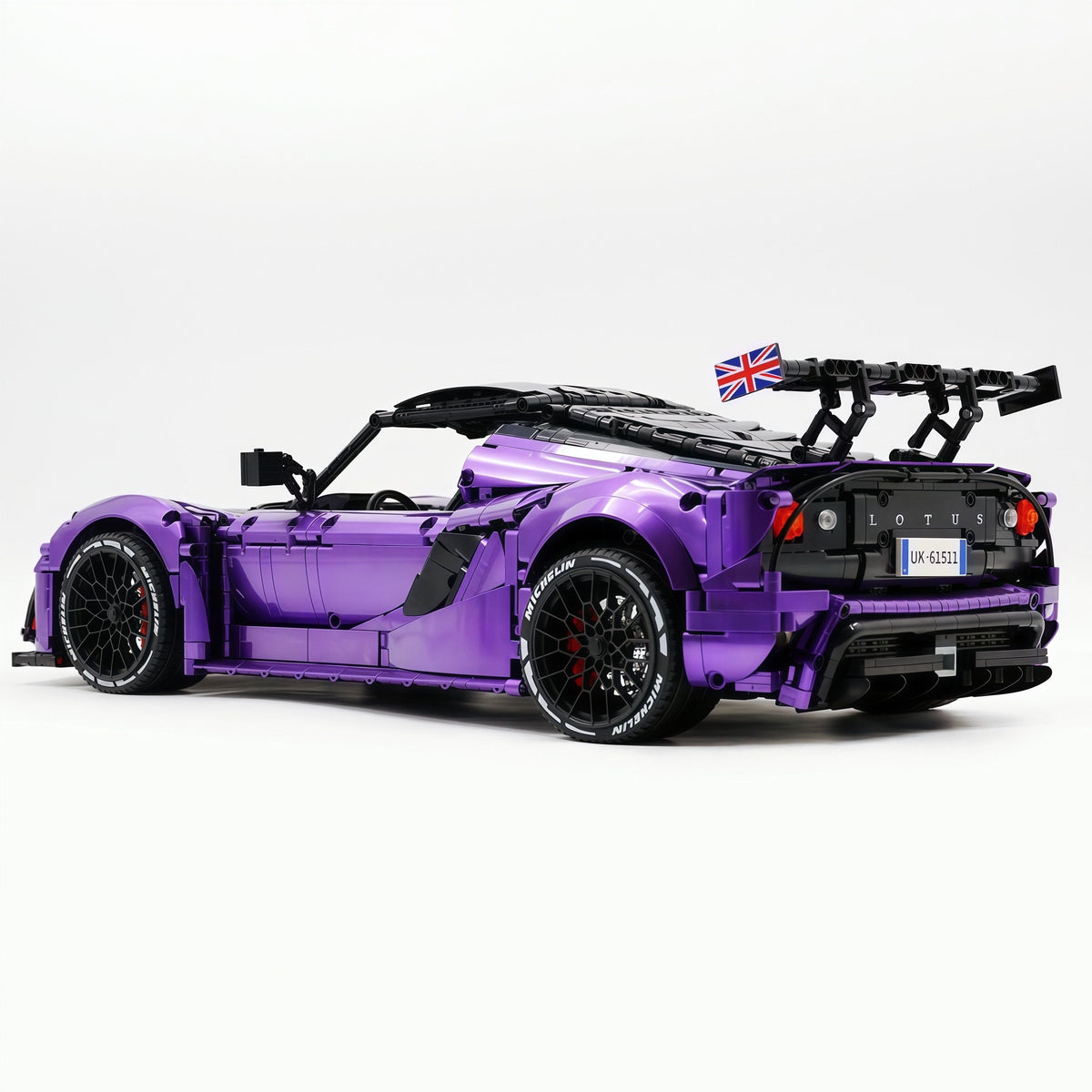 Trilumity Building Block Set: 1:8 Lotus Exige Cup 430 | Rare Amethyst Color Enamel Paint | Officially Licensed Edition (3730-Piece)