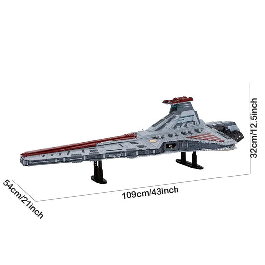 JieStar MOC Building Block Set: Star Wars UCS MOC Venator Republic Attack Cruiser, Model 88030