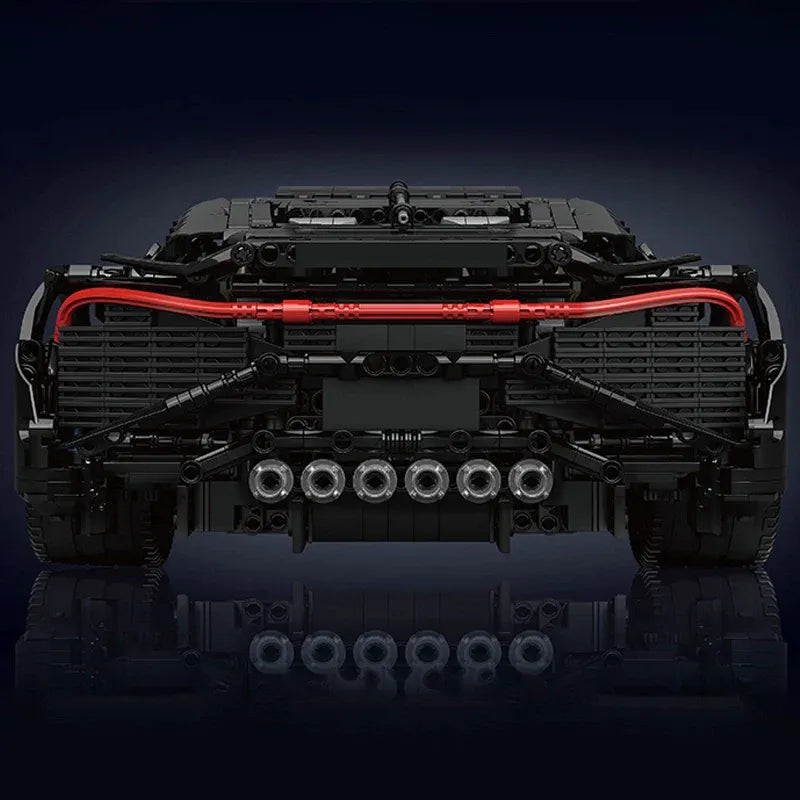 Mould King MOC Building Block Set: Motorized Bugatti La Voiture Noire Racing Car, Model 13163