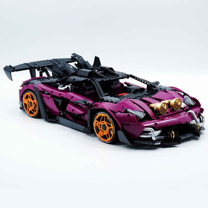Trilumity Motorized Building Block Set: The Ultimate Turbocharged Italian Bull Jota V12 Hypercar (3950-Piece)
